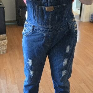 Women's Blue Denim Overalls